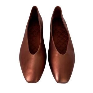 Birdies The Crane Ballet Comfort Flats Copper Metallic Leather Padded Insole 12
